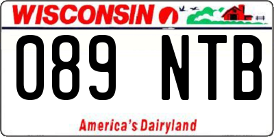 WI license plate 089NTB