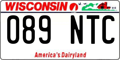 WI license plate 089NTC