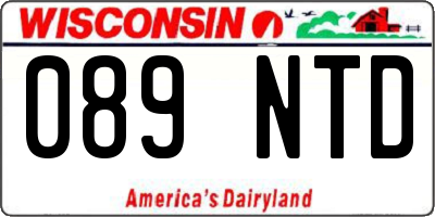 WI license plate 089NTD