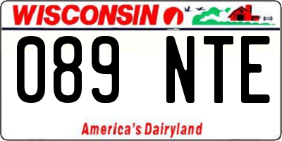 WI license plate 089NTE