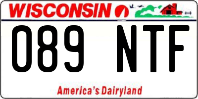 WI license plate 089NTF