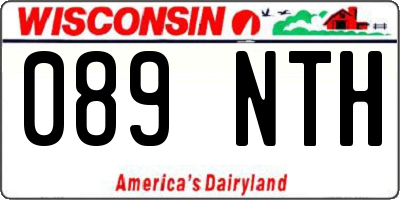 WI license plate 089NTH