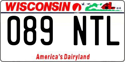 WI license plate 089NTL
