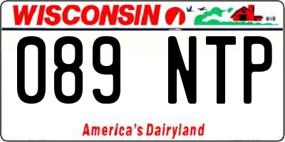 WI license plate 089NTP