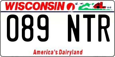 WI license plate 089NTR