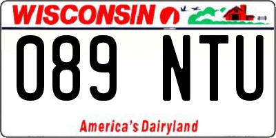 WI license plate 089NTU