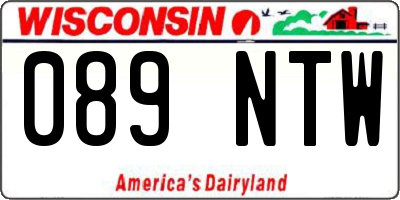 WI license plate 089NTW