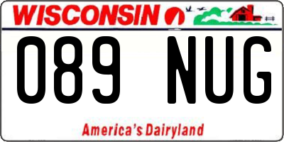 WI license plate 089NUG