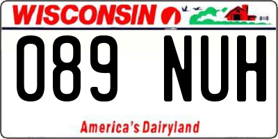 WI license plate 089NUH