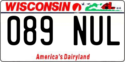 WI license plate 089NUL