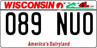 WI license plate 089NUO