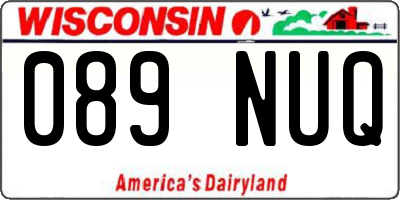 WI license plate 089NUQ