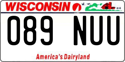 WI license plate 089NUU