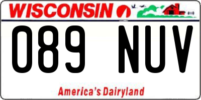 WI license plate 089NUV