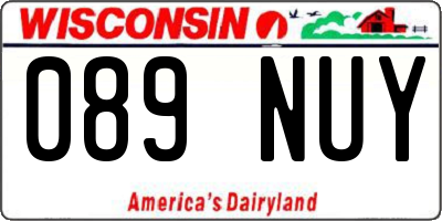 WI license plate 089NUY