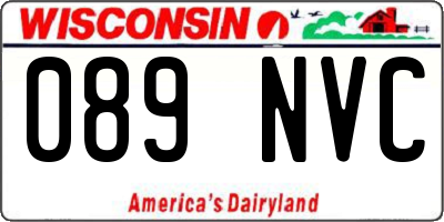 WI license plate 089NVC