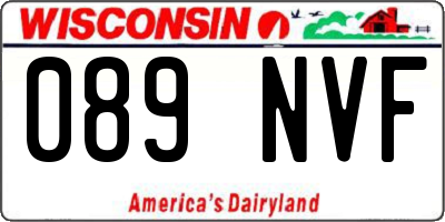 WI license plate 089NVF