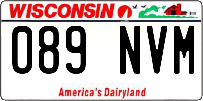 WI license plate 089NVM