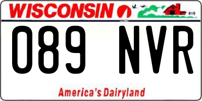 WI license plate 089NVR