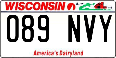 WI license plate 089NVY