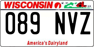 WI license plate 089NVZ