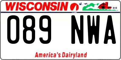 WI license plate 089NWA