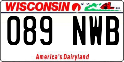 WI license plate 089NWB