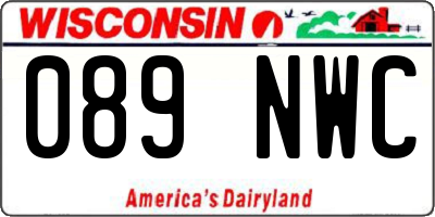 WI license plate 089NWC