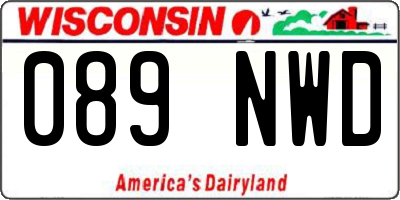 WI license plate 089NWD