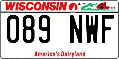 WI license plate 089NWF