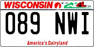 WI license plate 089NWI