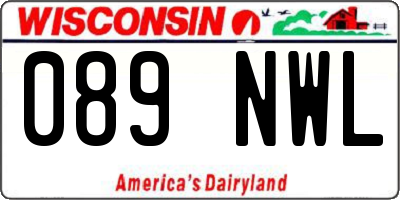 WI license plate 089NWL