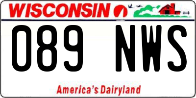 WI license plate 089NWS