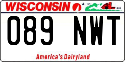 WI license plate 089NWT