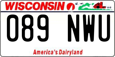 WI license plate 089NWU