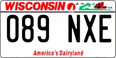 WI license plate 089NXE