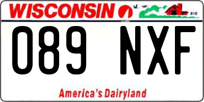 WI license plate 089NXF