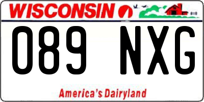 WI license plate 089NXG