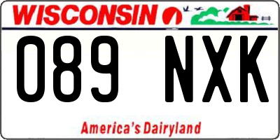 WI license plate 089NXK