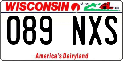 WI license plate 089NXS
