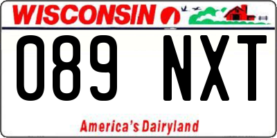 WI license plate 089NXT
