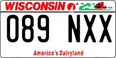 WI license plate 089NXX