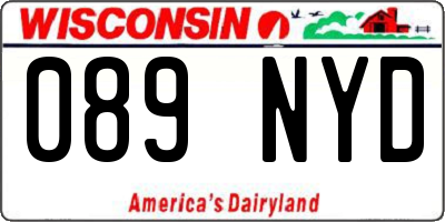 WI license plate 089NYD