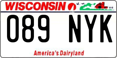 WI license plate 089NYK