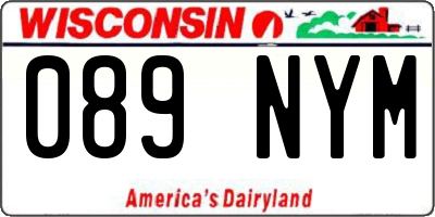 WI license plate 089NYM