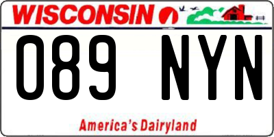 WI license plate 089NYN
