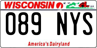 WI license plate 089NYS