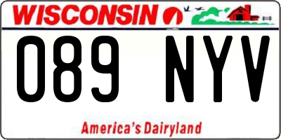 WI license plate 089NYV