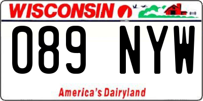 WI license plate 089NYW