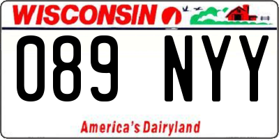 WI license plate 089NYY